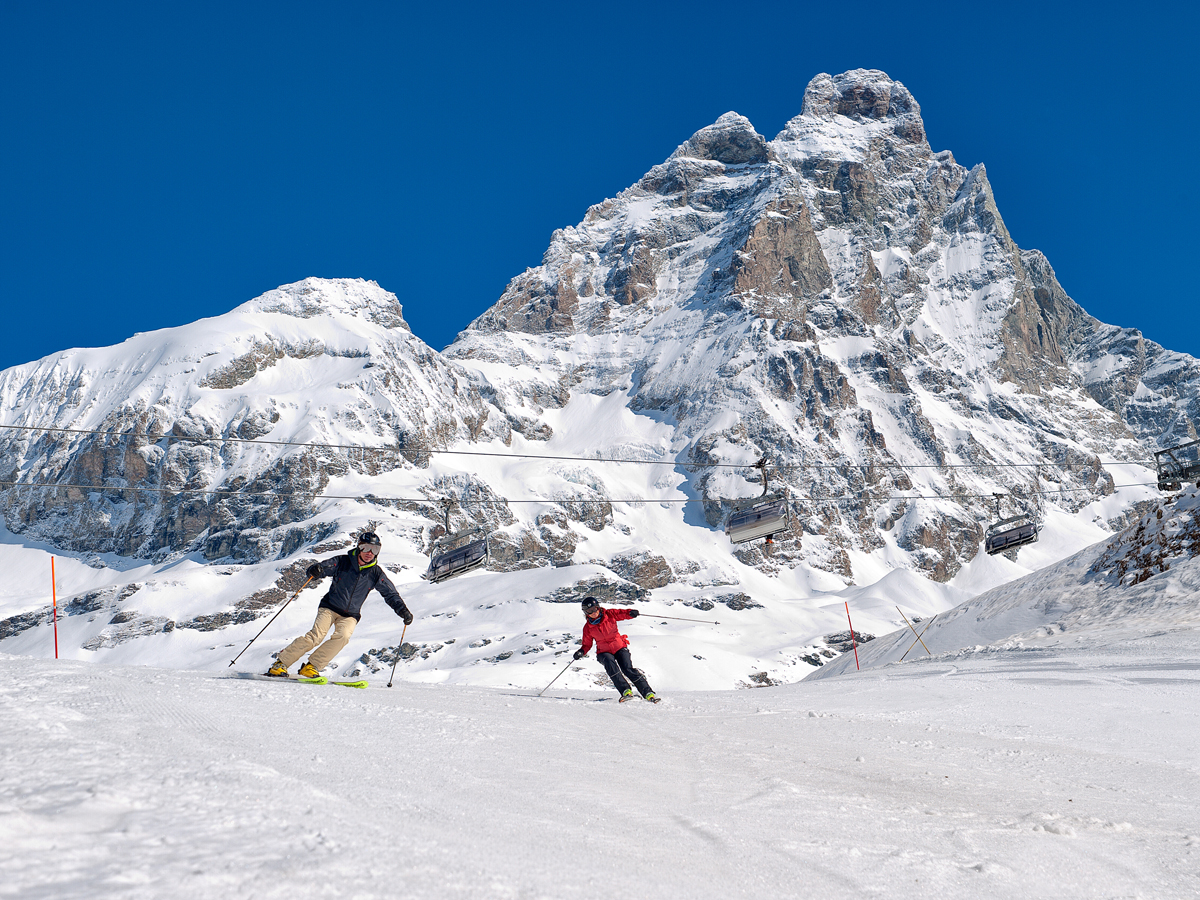 Adesivo Sci, sport invernali - pista da sci in Alpi italiane 